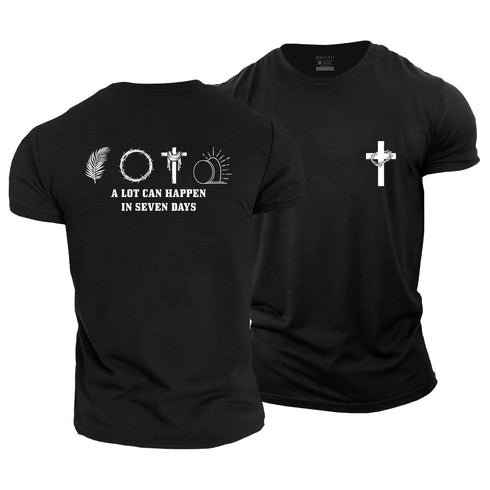 Men's A Lot Can Happen In Seven Days Cotton T-Shirt